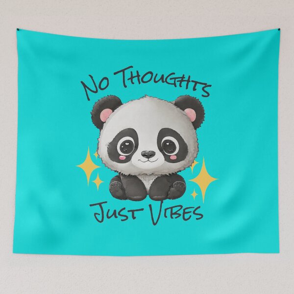 Item preview, No Thoughts Just Vibes - Panda designed and sold by SilverFoxxShop.