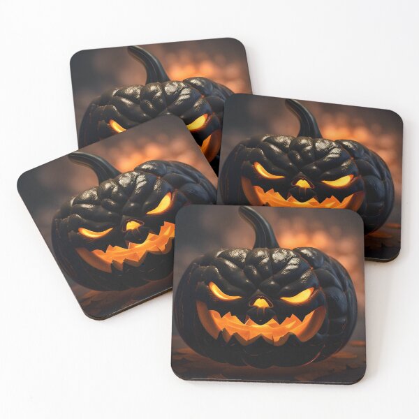 Item preview, Spooky carved Halloween pumpkin with black clouds designed and sold by primetimereign.