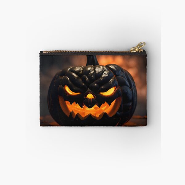 Item preview, Spooky carved Halloween pumpkin with black clouds designed and sold by primetimereign.
