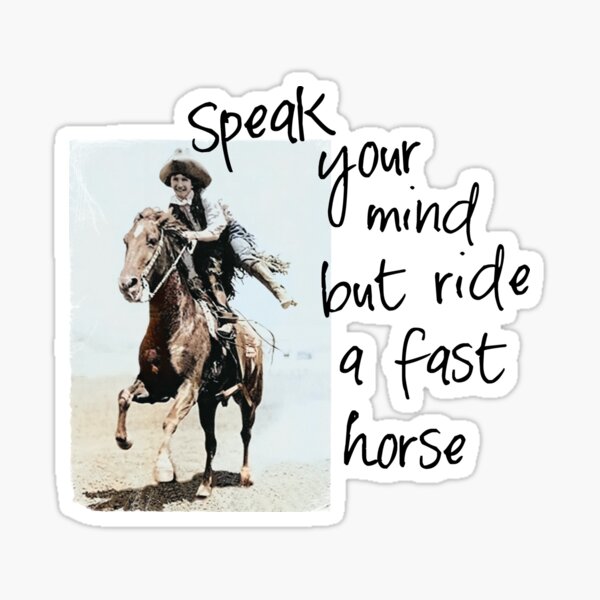 Item preview, Speak Your Mind Cowgirl designed and sold by horsegirlgoods.