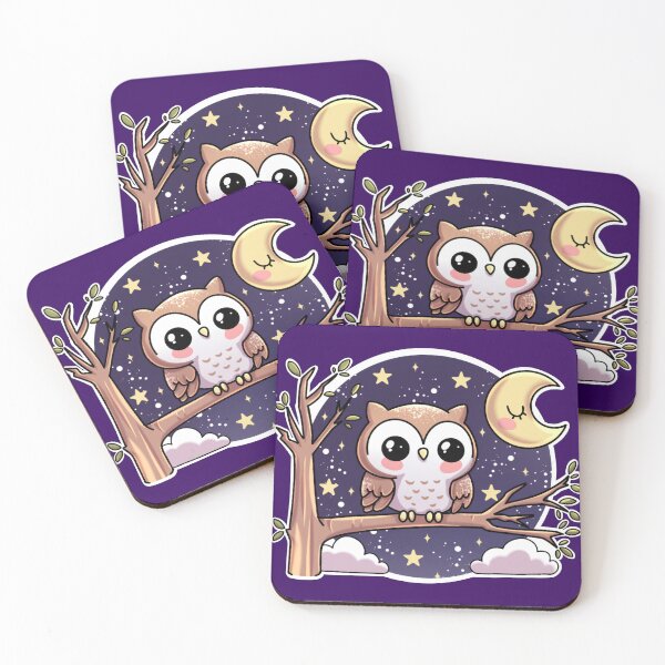 Artikelvorschau, Cute owl and the moon entworfen und verkauft von Kiskadee-Draw.