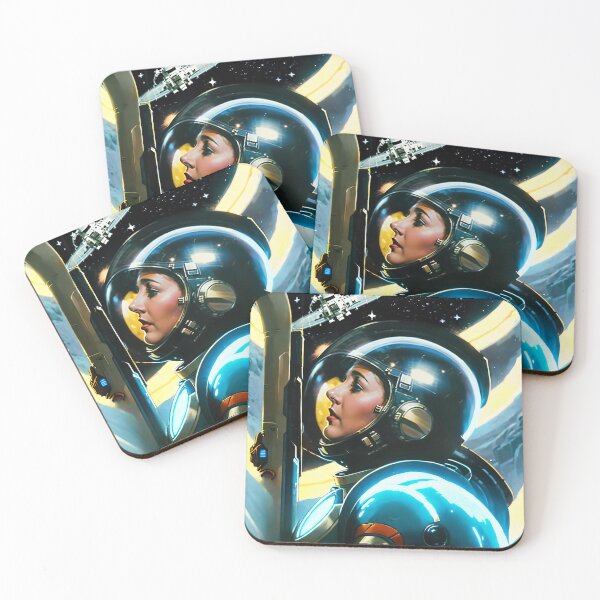 Item preview, Vintage spacewoman | retro sci-fi aesthetics  designed and sold by spinolator.