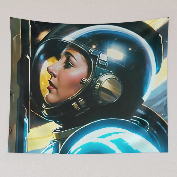 Item preview, Vintage spacewoman | retro sci-fi aesthetics  designed and sold by spinolator.