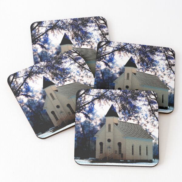 Item preview, Historic Church in Blue designed and sold by thefaeryringco.