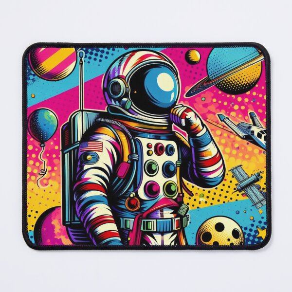 Item preview, Cosmic Pop Art Explorer: Astronaut Amidst the Universe designed and sold by StickerStudio27.