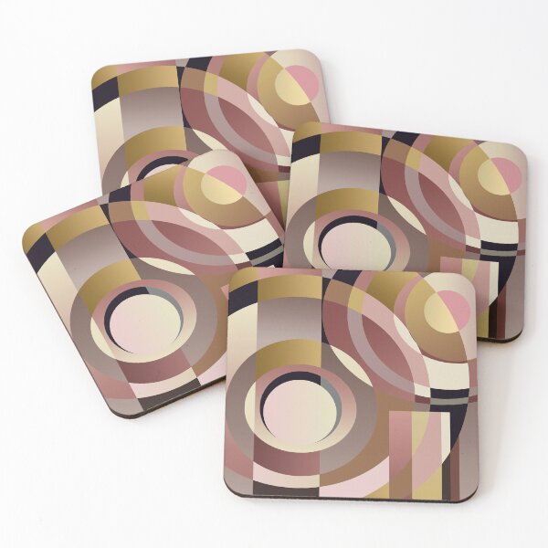 Item preview,  Abstract Boho Neutral Rose, Gold, Taupe Colors Geometric Circles designed and sold by Kizzydesign.