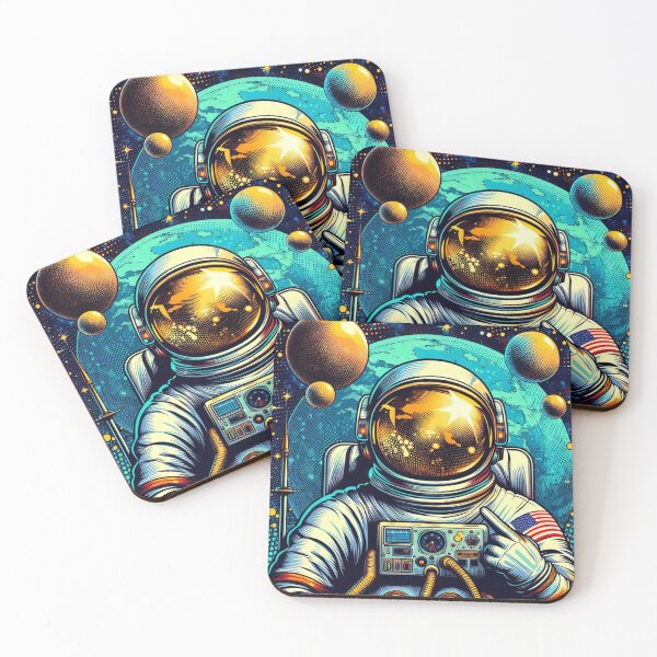 Item preview, Universal Pop Art Explorer: Astronaut in the Cosmos designed and sold by StickerStudio27.