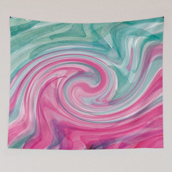 Item preview, Aqua Fuchsia Swirl designed and sold by Alexandria Levin.