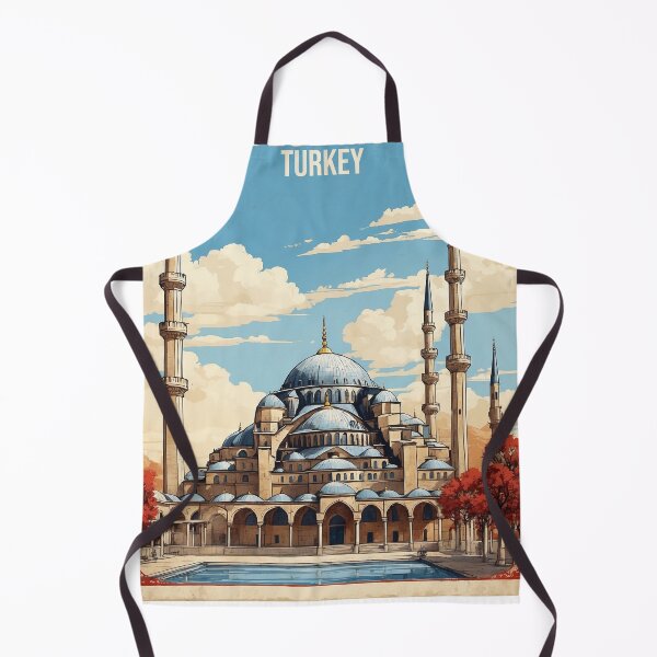 Item preview, The Blue Mosque Istanbul Turkey Sunset Vintage Travel Poster designed and sold by TravelersGems.