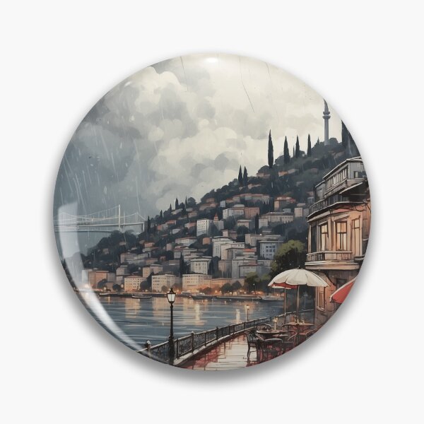 Item preview, The Bosphorus Turkey Sunset Vintage Travel Poster designed and sold by TravelersGems.