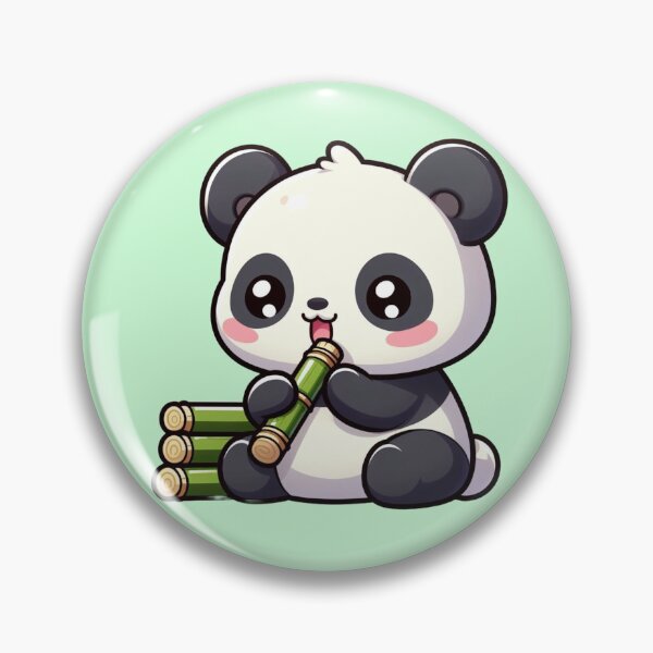 Item preview, Bamboo Bliss: Chibi Kawaii Panda's Snack Time designed and sold by TDKCustoms.