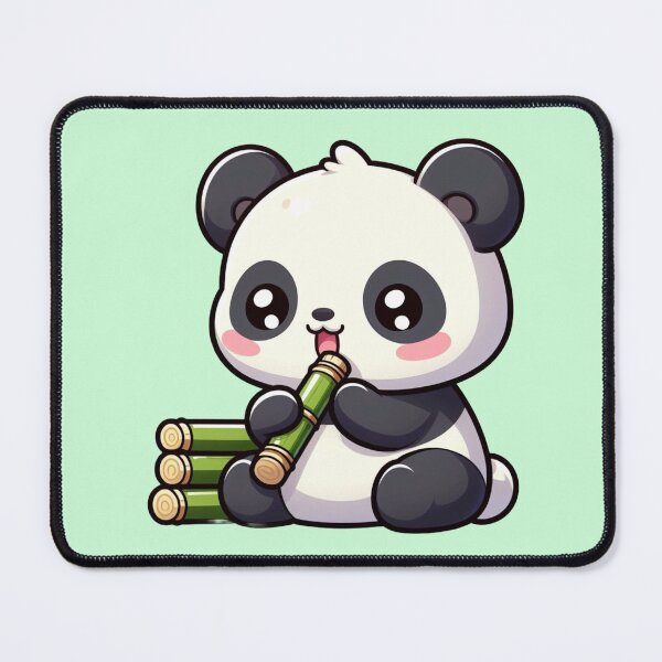 Item preview, Bamboo Bliss: Chibi Kawaii Panda's Snack Time designed and sold by TDKCustoms.