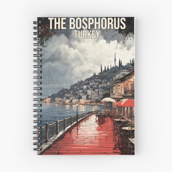 Item preview, The Bosphorus Turkey Sunset Vintage Travel Poster designed and sold by TravelersGems.