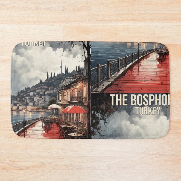 Item preview, The Bosphorus Turkey Sunset Vintage Travel Poster designed and sold by TravelersGems.