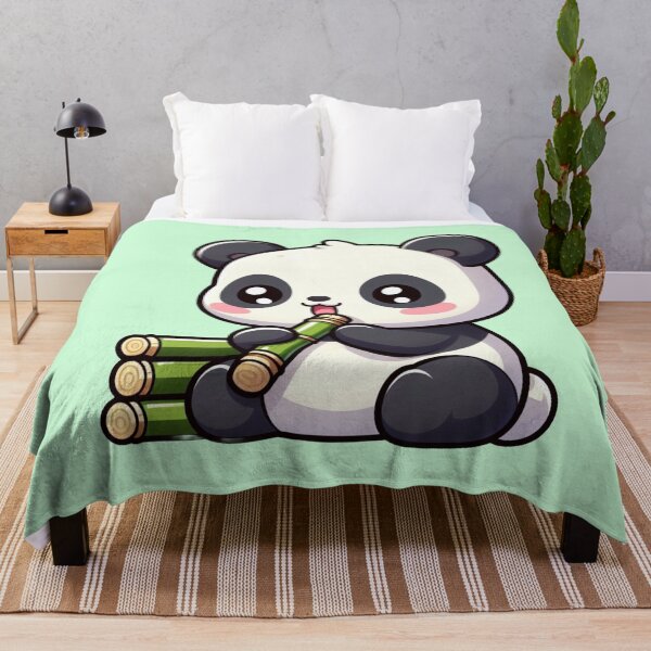 Item preview, Bamboo Bliss: Chibi Kawaii Panda's Snack Time designed and sold by TDKCustoms.