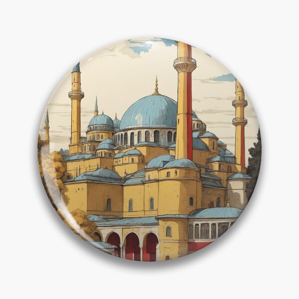 Item preview, Topkapi Palace Istanbul Turkey Sunset Vintage Travel Poster designed and sold by TravelersGems.
