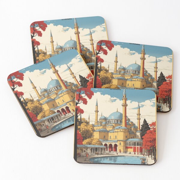 Item preview, Topkapi Palace Istanbul Turkey Sunset Vintage Travel Poster designed and sold by TravelersGems.