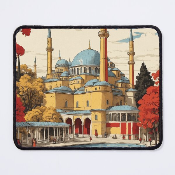 Item preview, Topkapi Palace Istanbul Turkey Sunset Vintage Travel Poster designed and sold by TravelersGems.