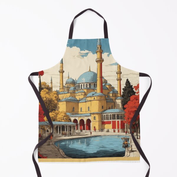 Item preview, Topkapi Palace Istanbul Turkey Sunset Vintage Travel Poster designed and sold by TravelersGems.