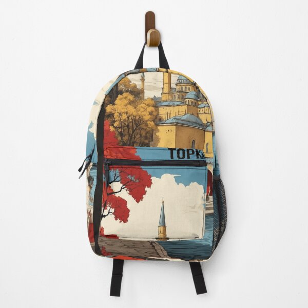 Item preview, Topkapi Palace Istanbul Turkey Sunset Vintage Travel Poster designed and sold by TravelersGems.