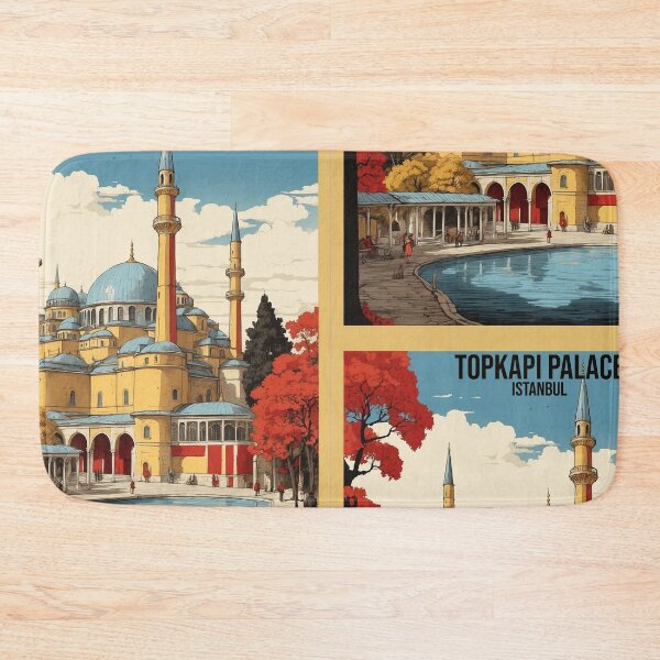 Item preview, Topkapi Palace Istanbul Turkey Sunset Vintage Travel Poster designed and sold by TravelersGems.