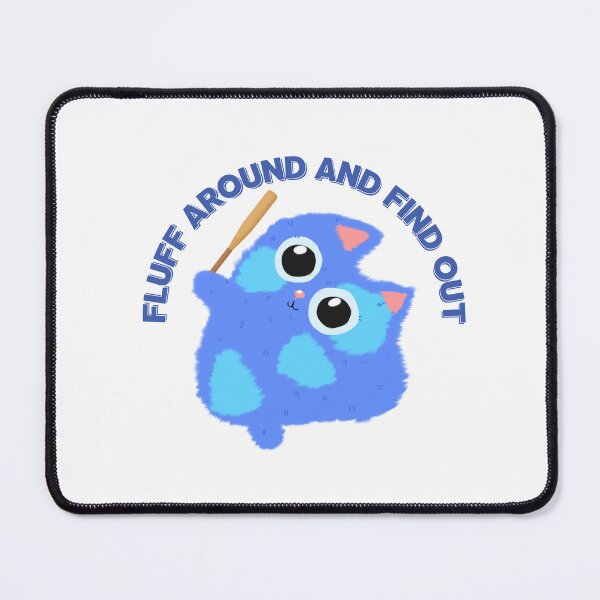 Item preview, Fluff around and find out, cute cat holding a baseball bat designed and sold by BritishDelights.