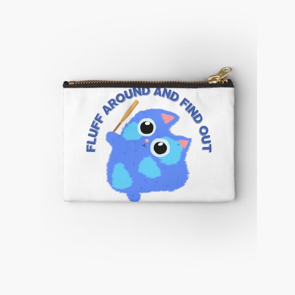 Item preview, Fluff around and find out, cute cat holding a baseball bat designed and sold by BigfeetLittlepaws.