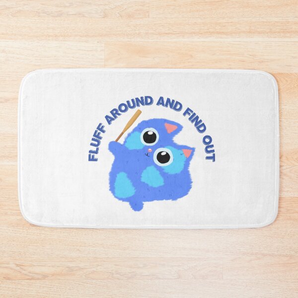 Item preview, Fluff around and find out, cute cat holding a baseball bat designed and sold by BritishDelights.