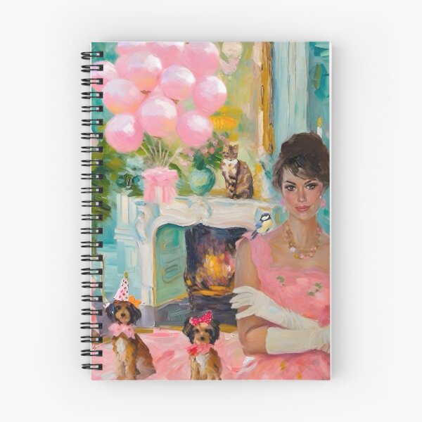 Item preview, Grandmillennial art, Party animals, whimsical fine art designed and sold by SophieClimaArt.
