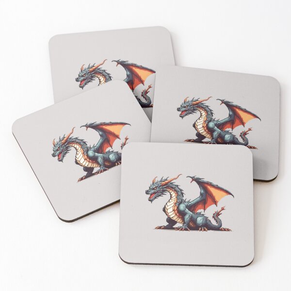 Artikelvorschau, Vintage-Pixel-Art-Drachen-Design entworfen und verkauft von AYACHI90.