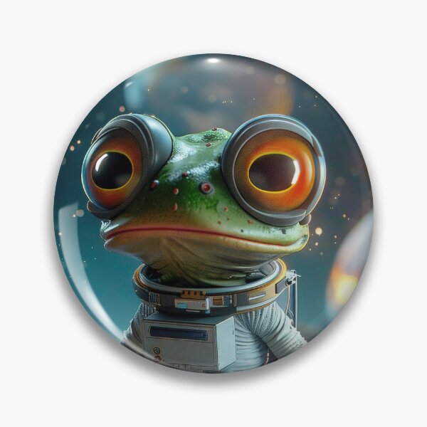 Item preview, Cute Curious Frog Exploring Outer Space designed and sold by Mullet Monkey.