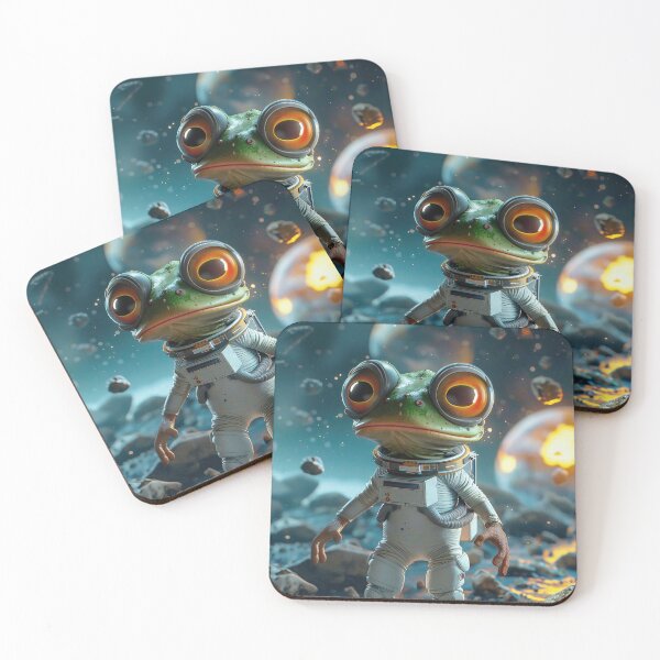 Item preview, Cute Curious Frog Exploring Outer Space designed and sold by Mullet Monkey.