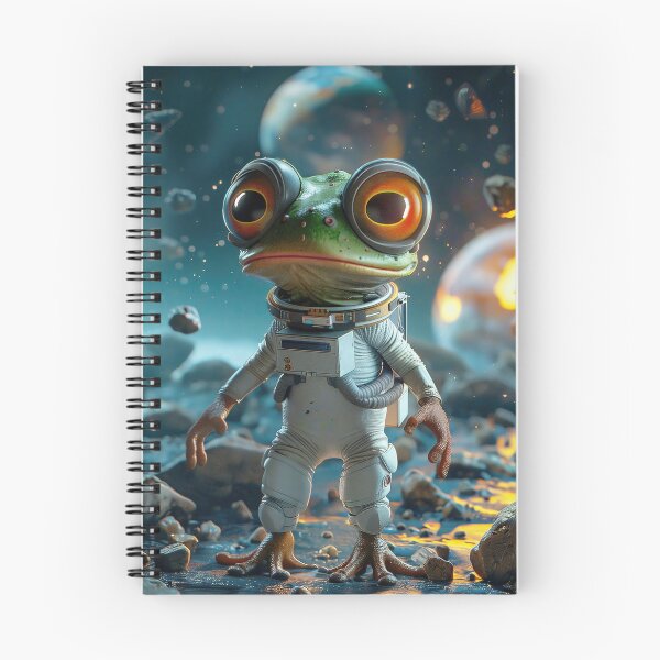Item preview, Cute Curious Frog Exploring Outer Space designed and sold by Mullet Monkey.