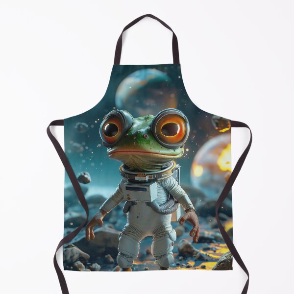 Item preview, Cute Curious Frog Exploring Outer Space designed and sold by Mullet Monkey.