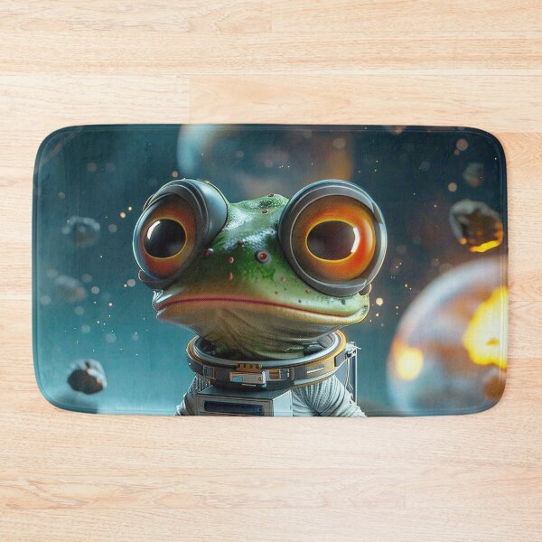 Item preview, Cute Curious Frog Exploring Outer Space designed and sold by Mullet Monkey.
