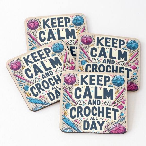 Item preview, Crochet All Day, typography designed and sold by maxmaj.