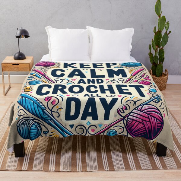 Item preview, Crochet All Day, typography designed and sold by maxmaj.