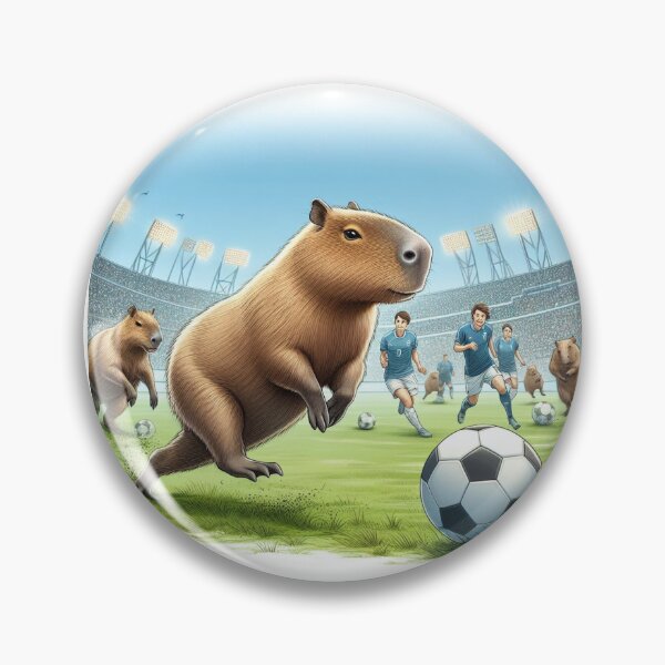 Item preview, Capybara Plays Soccer6 designed and sold by Capybara Art Lover.
