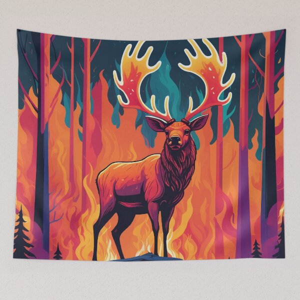 Item preview, Burning Elk designed and sold by WildlifeInc.