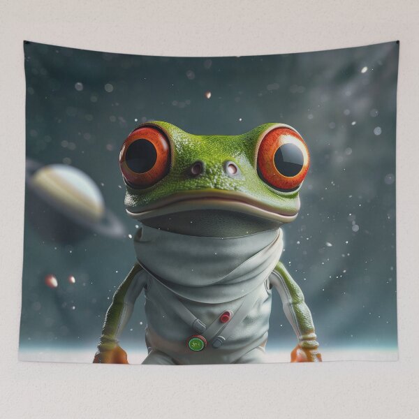 Item preview, Cute Astronaut Frog Exploring Space designed and sold by Mullet Monkey.