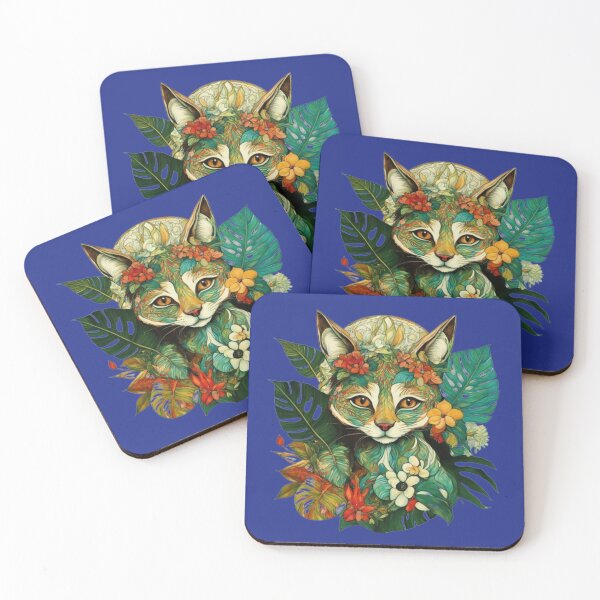 Item preview, A magnificent fennec among tropical leaves and flowers of fantastic beauty.  designed and sold by Natalia-Vlad.