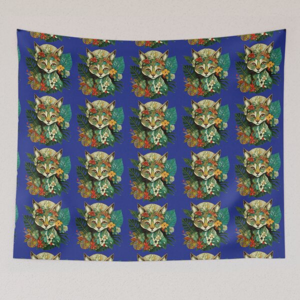 Item preview, A magnificent fennec among tropical leaves and flowers of fantastic beauty.  designed and sold by Natalia-Vlad.