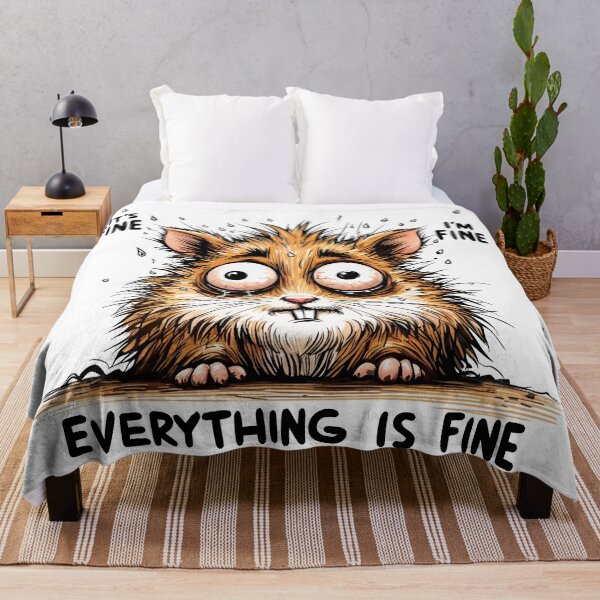 Item preview, Sad Hamster meme Its Fine Im Fine Everything Is Fine designed and sold by Designowner.