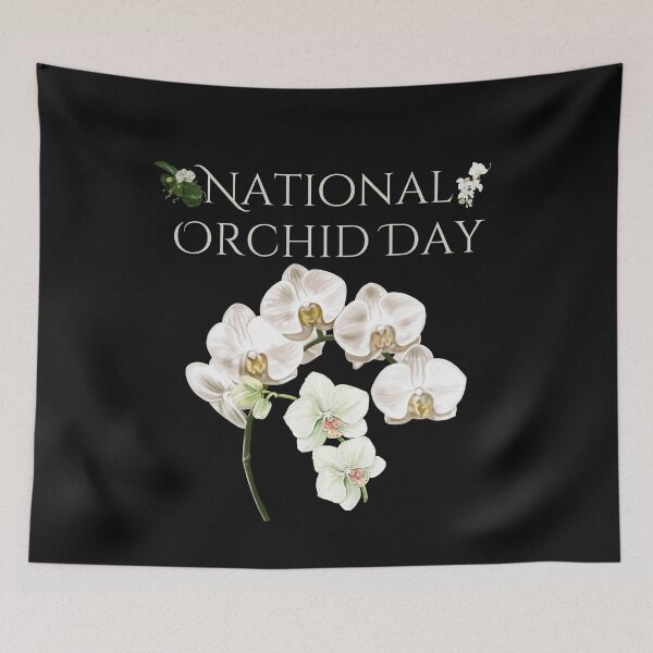 Item preview, National Orchid Day Celebration White Flowers Design designed and sold by EarthArtDesigns.
