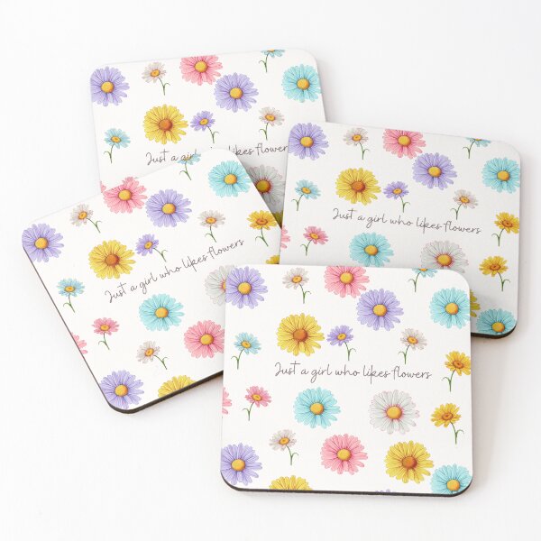Item preview, Just a girl who likes flowers Cards designed and sold by Coccolinos.
