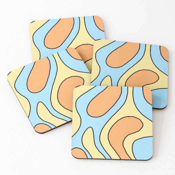 Item preview, Diseño de doodle azul, amarillo y naranja. designed and sold by TrixiesWorlds.