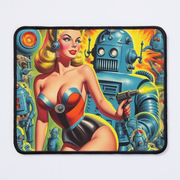 Item preview, Retro Robot Pin-up designed and sold by PulpVintage.