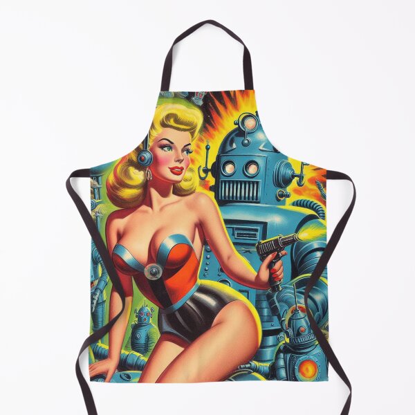 Item preview, Retro Robot Pin-up designed and sold by PulpVintage.
