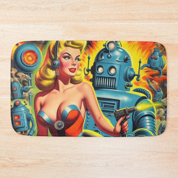 Item preview, Retro Robot Pin-up designed and sold by PulpVintage.