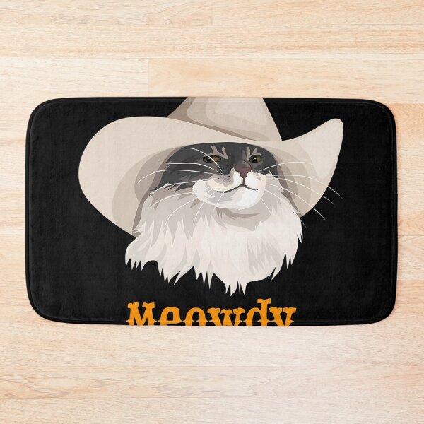 Item preview, Meowdy Cat Wearing A Cowboy Hat Meme designed and sold by RuGarcia.